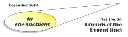 "In the Spotlight" - the magazine of the Friends of the Regent (Theatre) - Resource cover image