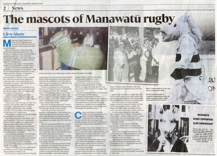 Back Issues: The mascots of Manawatū Rugby - Resource cover image