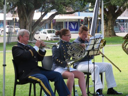 Virginia Military Institute Brass Ensemble perform in The Square