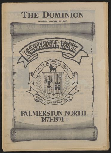 The Dominion: Centennial Issue: Palmerston North 1871-1971 - Resource cover image