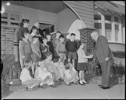 [Children from Willard Home Meeting the Mayor During the Home's 39th Birthday]