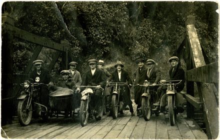 Group of men on their motor bikes