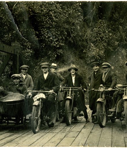 Group of men on their motor bikes