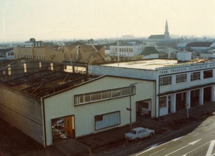 Demolition of the Farm Products Co-operative building