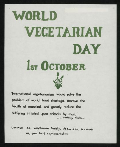 World Vegetarian Day poster - Resource cover image
