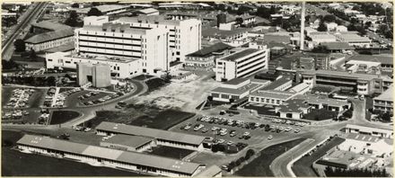 Aerial view of Palmerston North Public Hospital