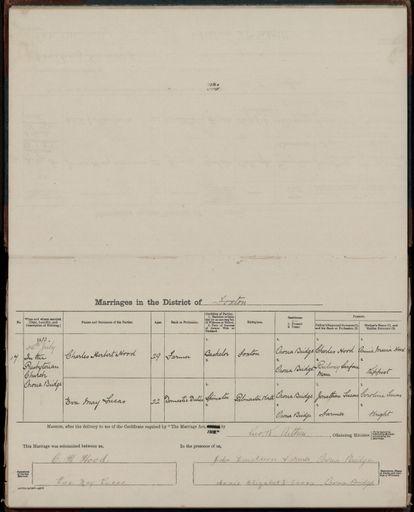 Marriage register 1909- 1927