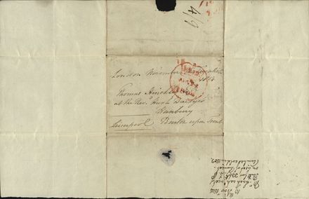 Handwriting and signature of Earl of Liverpool