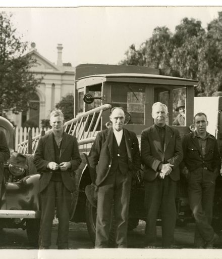 Post and Telegraph staff and vehicles, Main Street