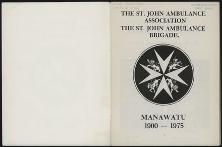 History of the St John Ambulance Association Manawatu, 1900-1975 2