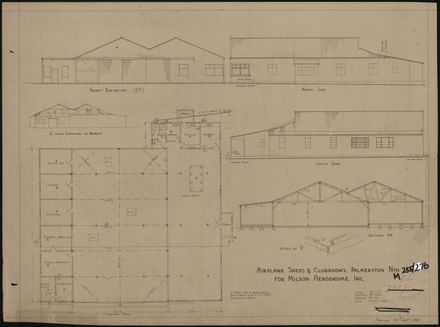 Plan for airplane sheds and clubrooms