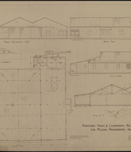 Plan for airplane sheds and clubrooms