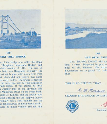 Page 2: Souvenir of the Grand Closing of Opiki Toll Bridge