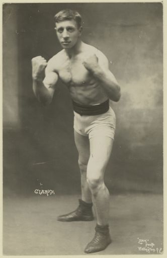 Demonstration of a Boxing Stance by "Clarke"