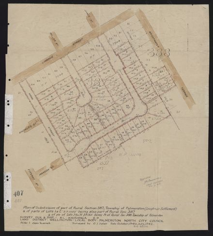 Survey Plans (subdivisions) 1938 - 1951