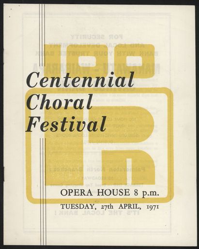 Centennial Choral Festival programme