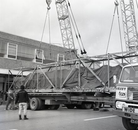 New Knitting Machine Being Delivered to Blue Bell Knitwear