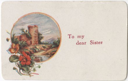 Souvenir from France, embroidered postcard – Card