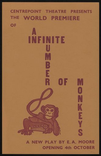 An Infinite Number of Monkeys - Centrepoint Theatre poster