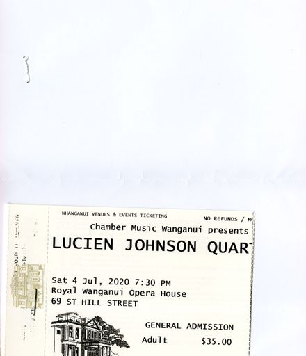 Concert Ticket - Lucien Johnson Quartet - 2