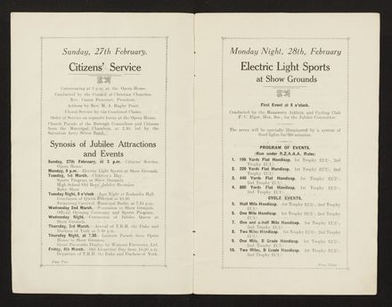 Palmerston North 1927 Jubilee Souvenir Programme 3