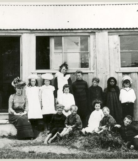 Pupils and Teacher at Himatangi Mill School