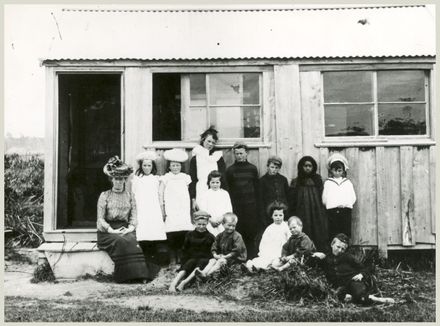 Pupils and Teacher at Himatangi Mill School