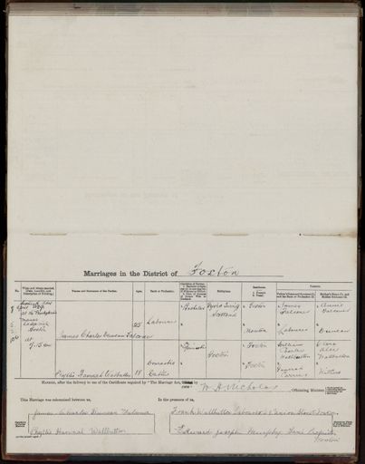 Marriage register 1909- 1927