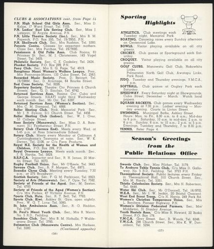 Visitors Guide Palmerston North and Feilding: January 1961 - 10