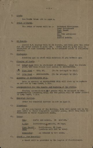 ANZAC Day Parade and Memorial Service Page 2