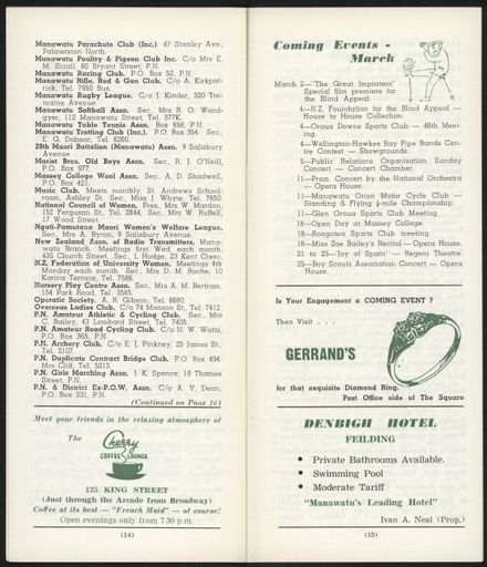 Visitors Guide Palmerston North and Feilding: March 1961 - 9