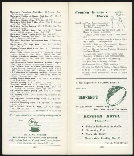 Visitors Guide Palmerston North and Feilding: March 1961 - 9