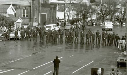 Police Lines in Cuba Street