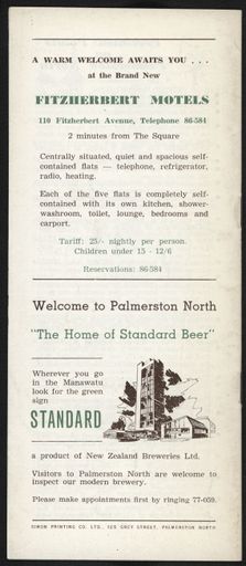 Visitors Guide Palmerston North and Feilding: April-June 1962 - 13