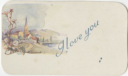 Embroidered WWI Postcard, card