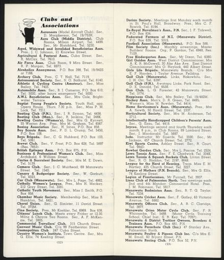 Visitors Guide Palmerston North and Feilding: November 1960 - 8