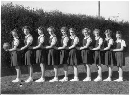 Palmerston North Technical College 'F' Netball Team, 1954