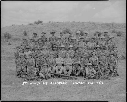 5th Platoon, Wellington West Coast and Taranaki (WWCT) Regiment, 23rd Intake, Central District Training Depot, Linton - Resource cover image