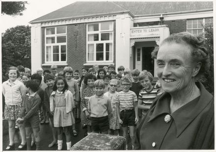 Miss P M Hastings with her Class at Terrace End School