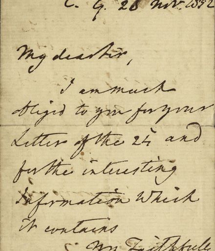 Letter written by Lord Palmerston