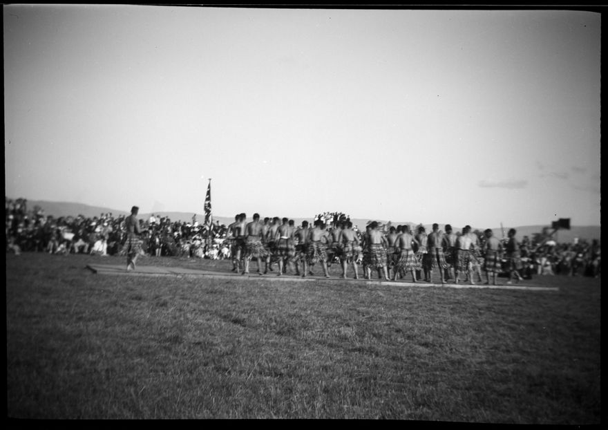 Māori cultural performance, thought to be part of the 60th Jubilee Celebrations