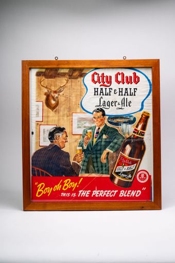 City Club Half & Half Lager & Ale Paper Poster