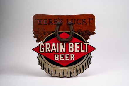 Grain Belt Horseshoe Wood Sign
