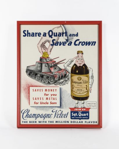 Champagne Velvet WWII Sign