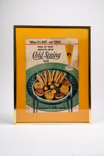Cold Spring Beer Lunch Cardboard Sign