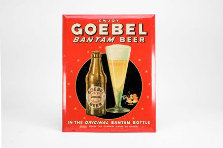 Goebel Bantam Bottle & Glass TOC Sign