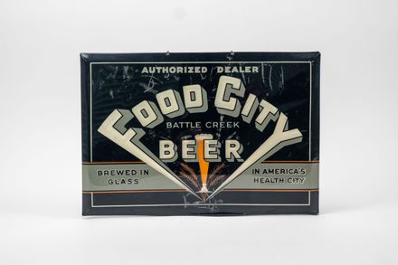 Food City Beer Celluloid TOC Sign