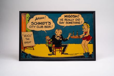 Schmidt's City Club Dummy Cardboard Sign