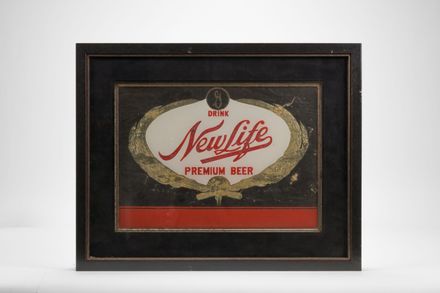 New Life Beer Foiled Cardboard ROG Sign