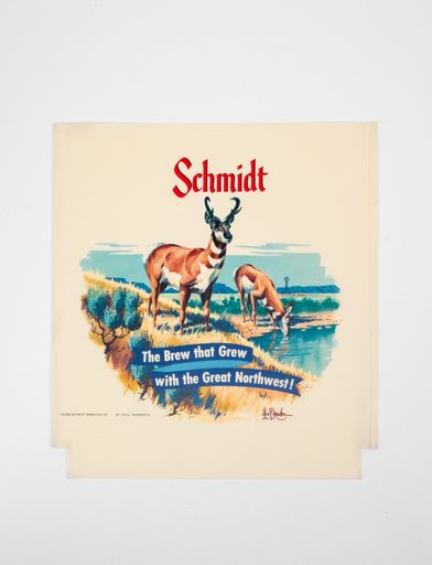Schmidt Beer Pronghorn Antelope Sign Insert